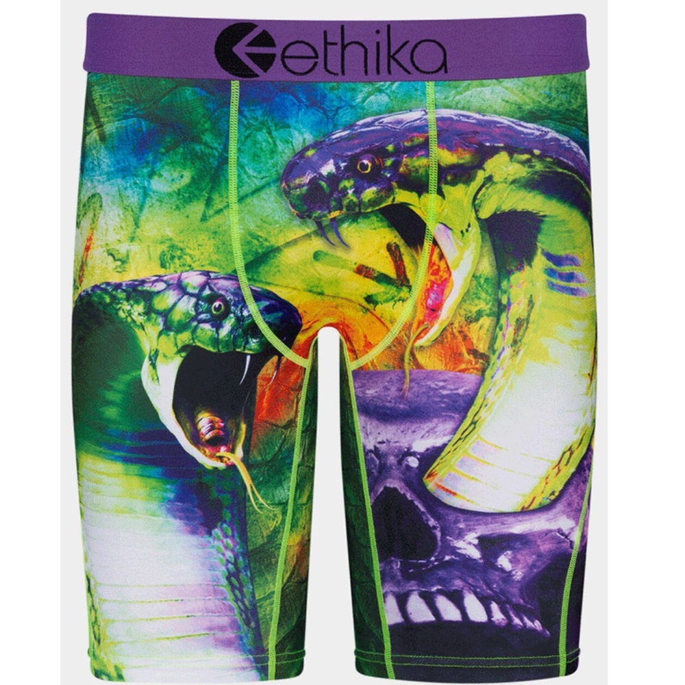 Ethika 5 Dubs The Staple Brief Underwear in Snake Print NEW